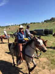 Jeanne riding in Colorado