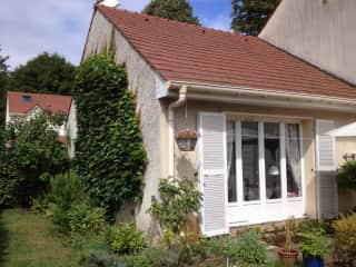 View into the garden and terrace