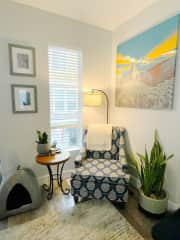 Reading nook in the living space