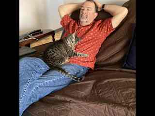 She is not a lap cat except with her dad.