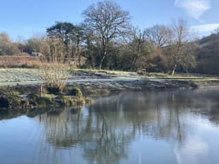 Lake on a frosty morning