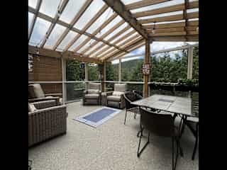 The covered patio