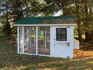 Fully enclosed chicken coop