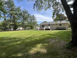 Large fenced in backyard