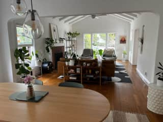 Dining room connects to living room.