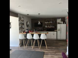 Bar area off of TV room