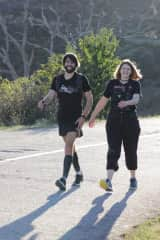 Rafa and I walking around a natural park in Portugal