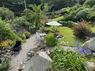 Side garden from upstairs window.