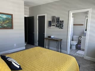 You have your own private bathroom and a walk-in closet.