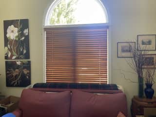 Upstairs extra bedroom with pull out sofa (super comfortable) with attached full bath