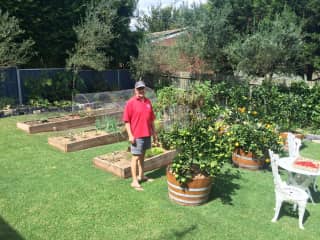 Rob in the garden