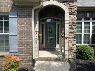 Our front door - we have a very safe, welcoming and comfortable home