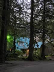 View of our home through the trees