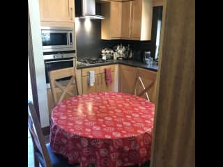 Kitchen from hall door.