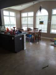 Kitchen counter and dining room