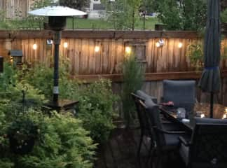 Our cozy back deck