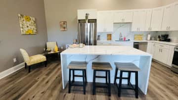 Breakfast bar and reading corner