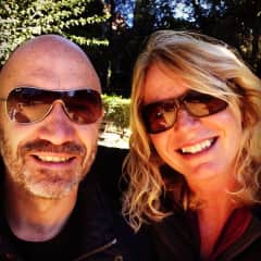 Louise & Rich in Seville on our way to housesit in Chiclana, Spain