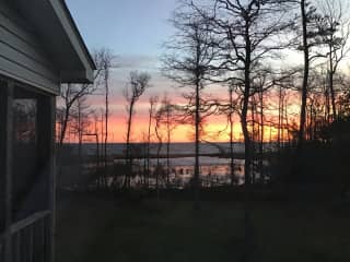 View from our home looking north out to the Pamlico Sound.