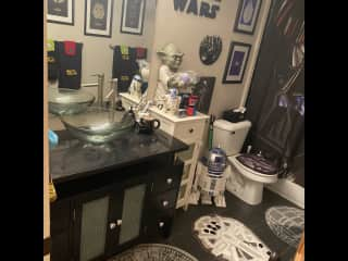 or, you can use the larger Star Wars bathroom downstairs