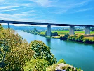 View of the Danube River from the forest path