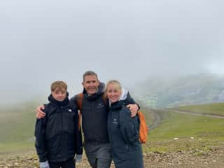 At the top of Snowdon