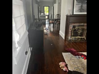 Looking into kitchen