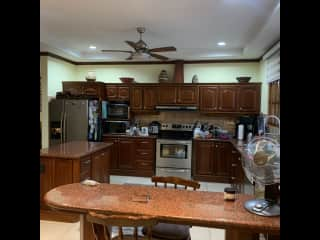 Kitchen as seen from TV room