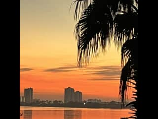 Sunset balcony view