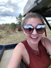 Casually hanging out with a lion while on safari in Tanzania - no biggie! :D