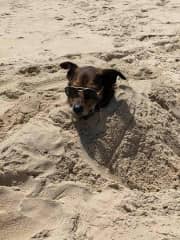 Outer Banks beach nap.