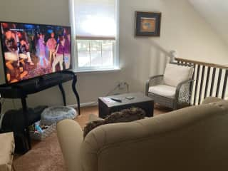 upstairs loft/TV area