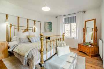 Guest bedroom (where you’ll be staying) with castle view