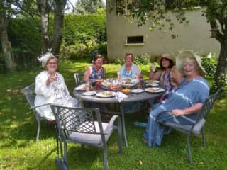 Me and my mates (all dressed up for a tea party in my back garden!)