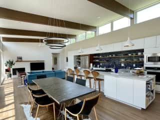 Great room kitchen and dining area