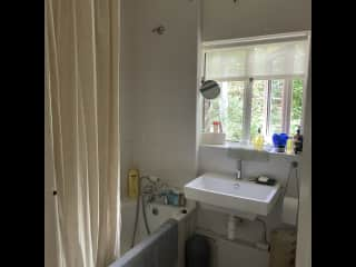 There is also another separate toilet and washbasin