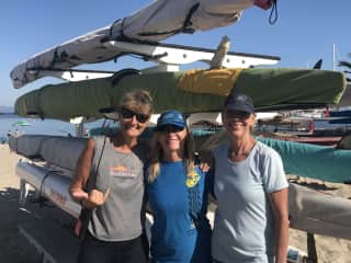 This is me on the left giving a Hawaiian Shaka during a recent trip to Santa Barbara to visit a gal pal. I love to kayak, hike, bike, play pickleball, do yoga, read, &amp; play Scrabble &amp; Mexican Choo Choo dominoes.