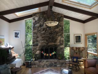 Living room area, with skylights