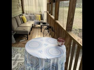 Screened back porch