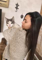 With my baby “Amber”