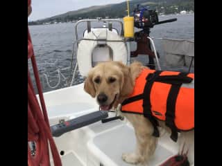 Breagha on a boat trip.