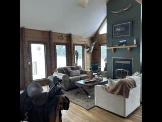 Main living room area off kitchen.