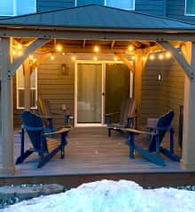 Heated Gazebo on the back deck right off the living room.