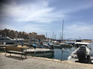 Chania harbour close by - many restaurants here and shops