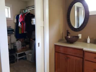 Main bathroom and closet.