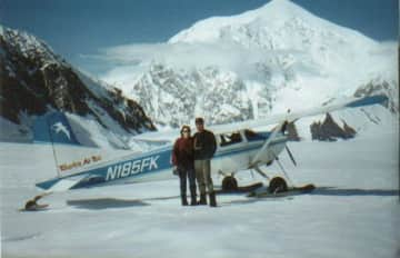 Teresa & Rick on a glacier tour at Denali National Park, Alaska