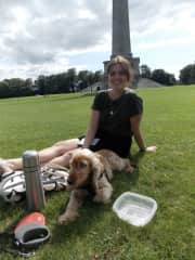 Taking Honey to Phoenix Park in Dublin.