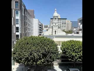 View of dtla from the living room (faces west)