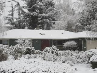 My house last winter with surprising snow fall