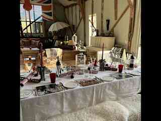 Barn dining area